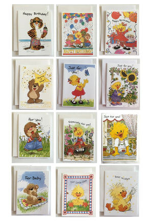 Suzy's Zoo Gift Enclosure Mini Note Cards 2.5" x 3.375"