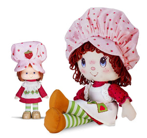 Collectible Strawberry Shortcake Classic Doll Set - Vintage Retro Look 14" Rag Doll & 6” Doll Classic Fun 2017