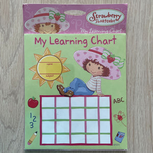 Strawberry Shortcake My Learning Chart School Teacher Assignment Chores Goal Progress Tracking Note Pad Vintage Rare