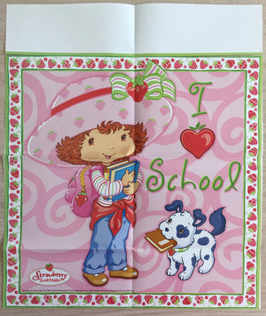 Strawberry Shortcake Goes to School Paperback Book with I Love School Poster