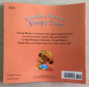 Strawberry Shortcake Sleeps Over Paperback Book with Jewel Stickers