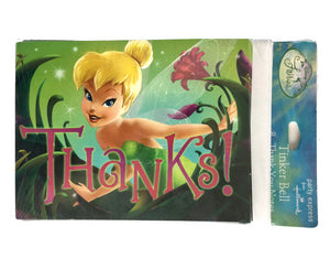 Tinkerbell Birthday Party Thank You Cards 8 CT