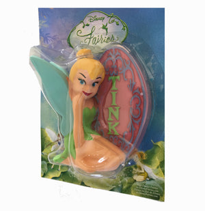 Disney Fairies Tinkerbell Shaped Molded Birthday Party Candle Cake Topper 3" - Tink Medallion Wilton Industries Vintage