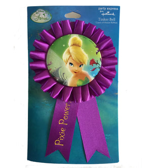 Tinkerbell Guest of Honor Ribbon Pin Badge Birthday Girl Party Favor Pixie Power Backpack or Jacket Clip Gift