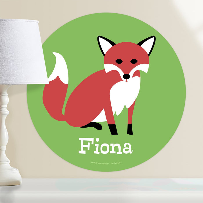 Red Fox Woodland Animal Wall Decal 12" Peel & Stick Personalized Sticker