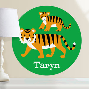 Tigers Wall Decal 12" Peel & Stick Personalized Sticker