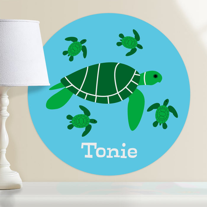 Ocean Turtles Wall Decal 12" Peel & Stick Personalized Sticker