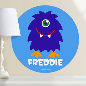 Shaggy Monster Wall Decal 12" Peel & Stick Personalized Sticker