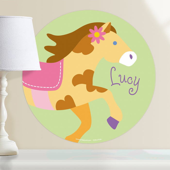 Pony Horse Wall Decal 12" Peel & Stick Personalized Sticker