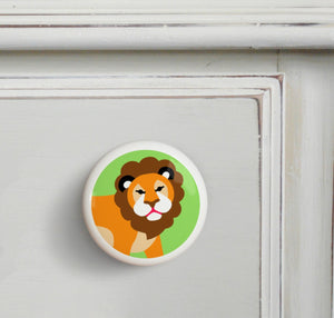 Lion Ceramic Drawer Knob