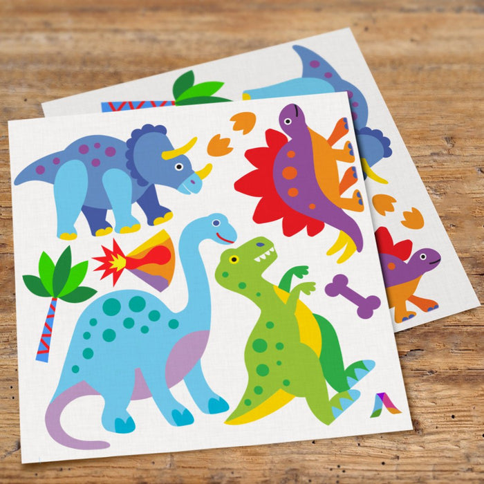 Dinosaurs Wall Decals Peel & Stick Stickers - Brontosaur T-Rex Triceratops