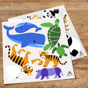Endangered Wild Animals Wall Decals - Peel and Stick Stickers