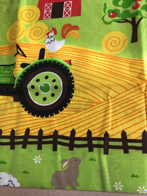 Apple Tree Farm Bedding Farm Animals Tractors Toddler or Twin Duvet Comforter Cover Set
