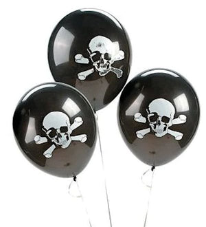 Skull and Crossbones Latex Balloons