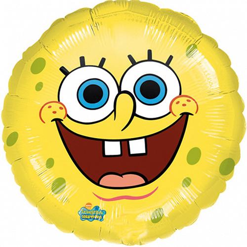 Spongebob Squarepants Yellow Round Face 18" Party Balloon