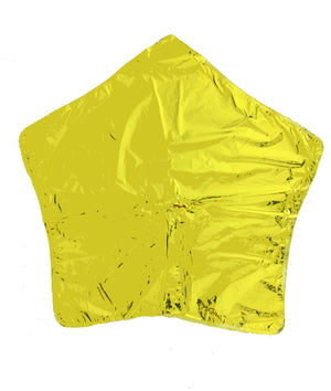 Citrine Yellow Star-Shaped Metallic 18" Party Balloon