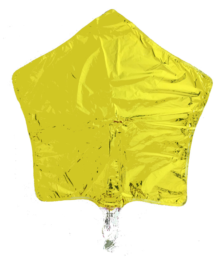 Ballon de fête métallique en forme d'étoile jaune citrine de 18 pouces