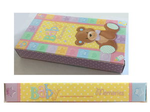 Brown Teddy Bear Baby Memories Cardboard Keepsake Box