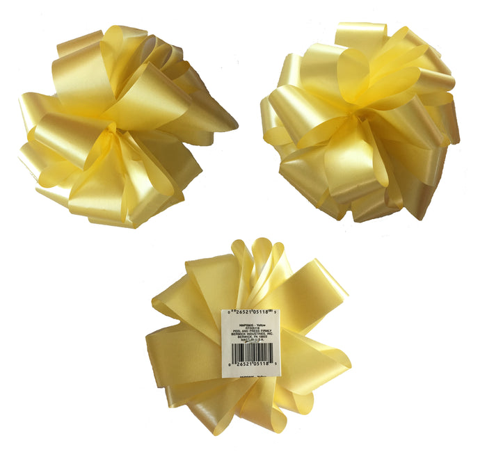 Pull Gift Bows 5 1/2" - Set of 3 - Yellow or White
