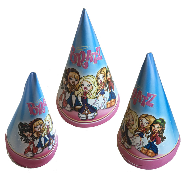 Vintage Bratz Dolls Girls Happy Birthday Party Hats 8 CT