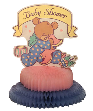 Baby Bear Baby Shower Honeycomb Paper Table Centerpiece 9 3/4"