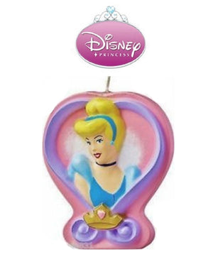 Cinderella Pink Heart-Shaped Molded Birthday Party Candle Cake Topper 3.25"