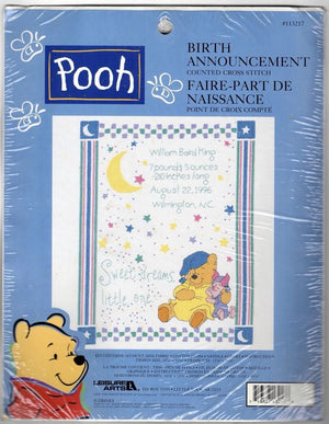 New Vintage Walt Disney Winnie The Pooh Bear Snoozy Day Counted
