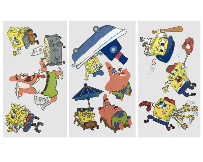 Spongebob Squarepants Metallic Wall Stickers Decals Jumbo Peel and Stick Stickups - Office, Beach, Baseball