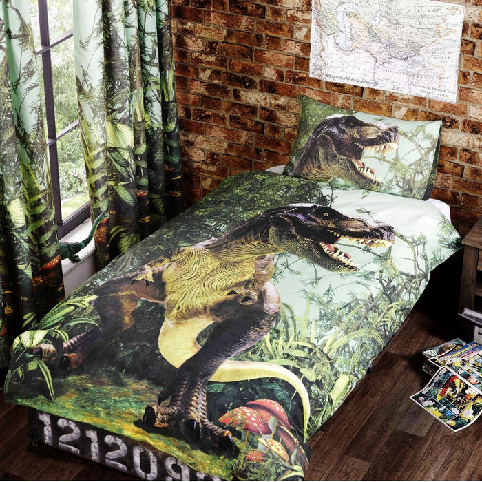 Photo Real 3D T-Rex Dinosaur Bedding Twin or Full Duvet / Comforter Cover Set