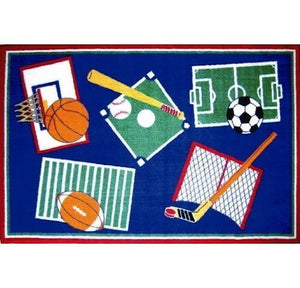All Sports Kids Accent Floor Rug 39" x 58"