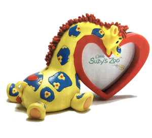Little Suzy's Zoo Patches Giraffe & Red Heart Keepsake Baby Photo Frame for 2.5" x 2.5" Photo