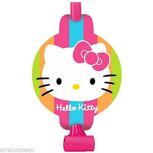 Hello Kitty Rainbow Striped Birthday Party Blowouts 8 CT