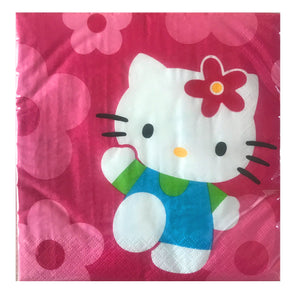 Hello Kitty Pink Flower Fun Pink Large Luncheon Party Napkins 16 CT