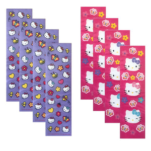 Hello Kitty Stickers Faces & Butterflies Party Favors Guest Gift 8 Sheets Pink & Purple (4+4)