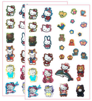 Hello Kitty Metallic Stickers Party Gift Favors Bag of 120+ Acid Free