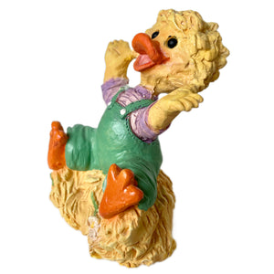 Vintage Suzy’s Zoo Ritz Quacker Duck 'Hay There' Collectible Figurine Statue by Suzy Spafford United Design Corp Rare