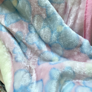 NEW Vintage Luxury Large Twin/Full Precious Moments Girl With Goose Pink Blanket Royal Plush Raschel Mink High Pile Throw 60" x 87" Thick Velvet Minky