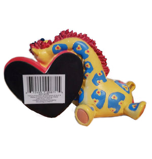 Little Suzy's Zoo Patches Giraffe & Red Heart Keepsake Baby Photo Frame for 2.5" x 2.5" Photo