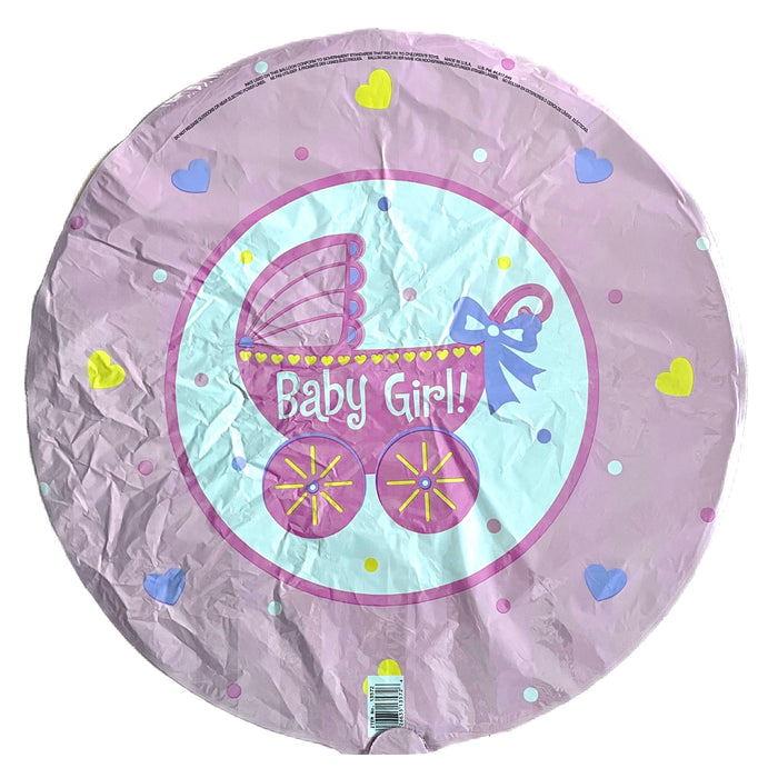 Pink Baby Girl Stroller 18" Baby Shower Party Balloon New Baby's Arrival