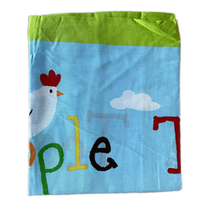 Funda de almohada infantil Apple Tree Farm con gallo y gallina, 48 x 73 cm