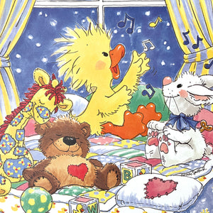 Collectible Little Suzy's Zoo Bedtime Baby Witzy’s Lullabye Poster Wall Art Print Limited Edition Vintage 1999 - Witzy Duck Bear Bunny Giraffe - Wall Decor