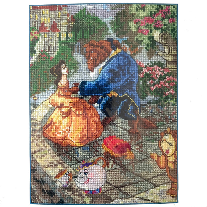 The Disney Dreams Collection By Thomas Kinkade Beauty and the Beast Vignette 5" x 7" Counted Cross Stitch Kit or PDF Chart Pattern Instructions