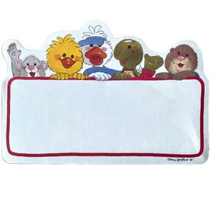 Vintage Suzy's Zoo Mini Memo Note Sheets with Group Characters / Address Labels 5" x 3.5" 1985