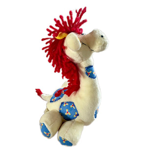 Little Suzy's Zoo Patches Giraffe Stuffed Plush Rattle Toy 7" Baby Toddler Vintage Collectible USA Doll by Prestige Toy
