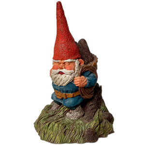 Classic Forest Garden Gnome Jacob Carrying Wood 6.5" Resin Figurine Vintage Statue Rien Poortvliet Netherlands 1990 by Artina Collectibles