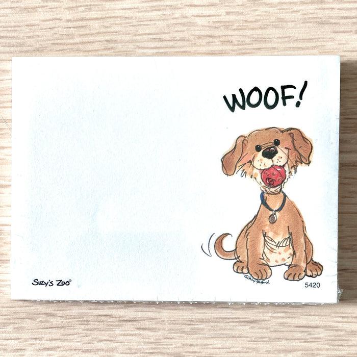 Suzy's Zoo Dog Stick'ems Mini Memo Note Pad Self-Stick Removable Notes 40 Sheets