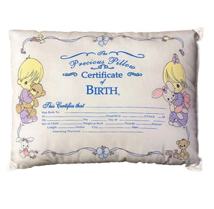 Precious Moments Baby Birth Certificate Keepsake Pillow