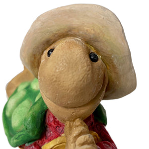 Vintage Suzy’s Zoo Corky Turtle & Hat Collectible Figurine Statue by Suzy Spafford United Design Corp Rare