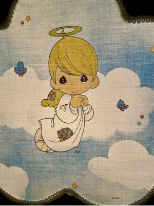 Vintage Precious Moments Baby Nursery Shaped Lamp Angel Cloud 10" x 5"