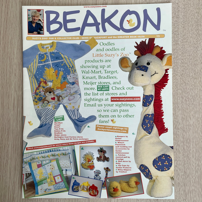 Vintage Suzy's Zoo Fan & Collector Club Magazine Issue - Beakon 13 - News of Duckport and the Greater Beak Isles